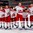 BUFFALO, NEW YORK - JANUARY 4: Team Denmark celebrates a shootout victory against Belarus during the relegation round of the 2018 IIHF World Junior Championship. (Photo by Andrea Cardin/HHOF-IIHF Images)

